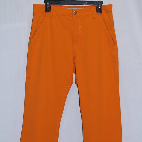 Alberto Golf Pants Mens 32x29 Orange 3XDry Cooler by Alex Cejka Y2K Vintage - Picture 1 of 8